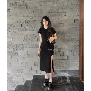 SP019703 ĐẦM BODY XẺ ĐÙI ĐEN