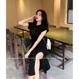 SP019703 ĐẦM BODY XẺ ĐÙI ĐEN