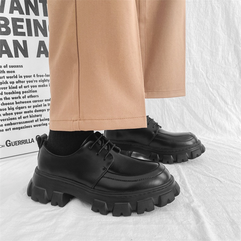 [Hàng có sẵn] Giày Lace-up Chunky Derby, Giày da nam HOMME đế cao 4,5cm đúc nguyên khối 5083-R | BigBuy360 - bigbuy360.vn