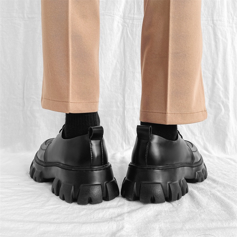 [Hàng có sẵn] Giày Lace-up Chunky Derby, Giày da nam HOMME đế cao 4,5cm đúc nguyên khối 5083-R | BigBuy360 - bigbuy360.vn