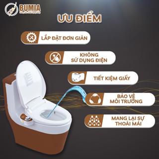 Nắp bồn cầu thông minh Bumia bidet, mã sản phẩm BM-01V