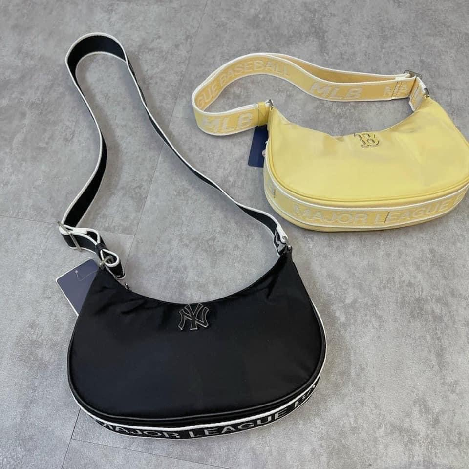 Túi MLB Basic Nylon Adjustable Hobo Bag Boston Red Sox 3Abqs033N Màu vàng đen xanh