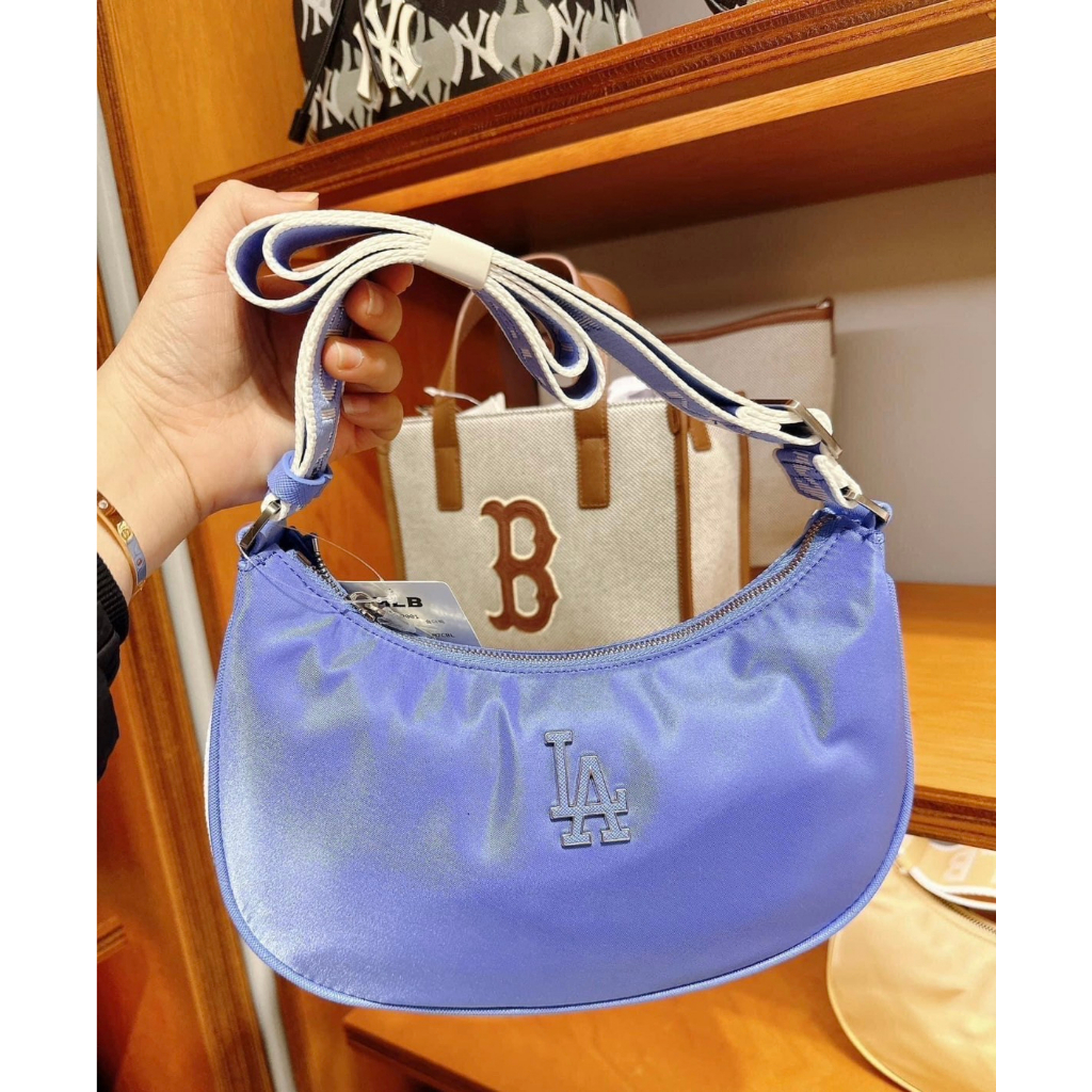 Túi MLB Basic Nylon Adjustable Hobo Bag Boston Red Sox 3Abqs033N Màu vàng đen xanh