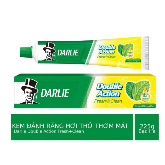 Darlie kem đánh răng Double Action 225g + Tặng 1 hộp 50g/ tuýp