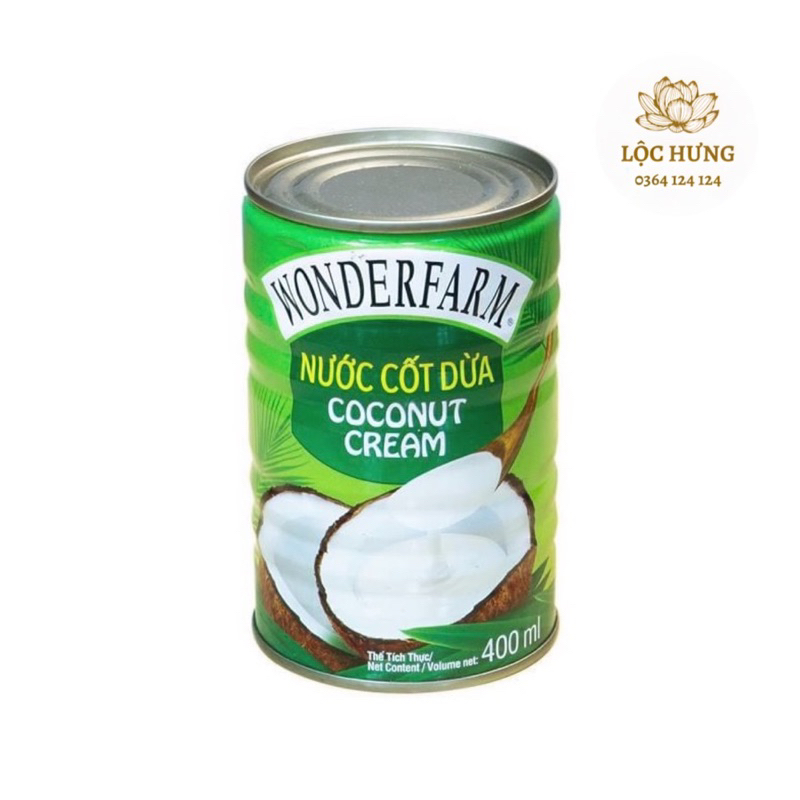 Nước Cốt Dừa Wonderfarm Lon 400ml