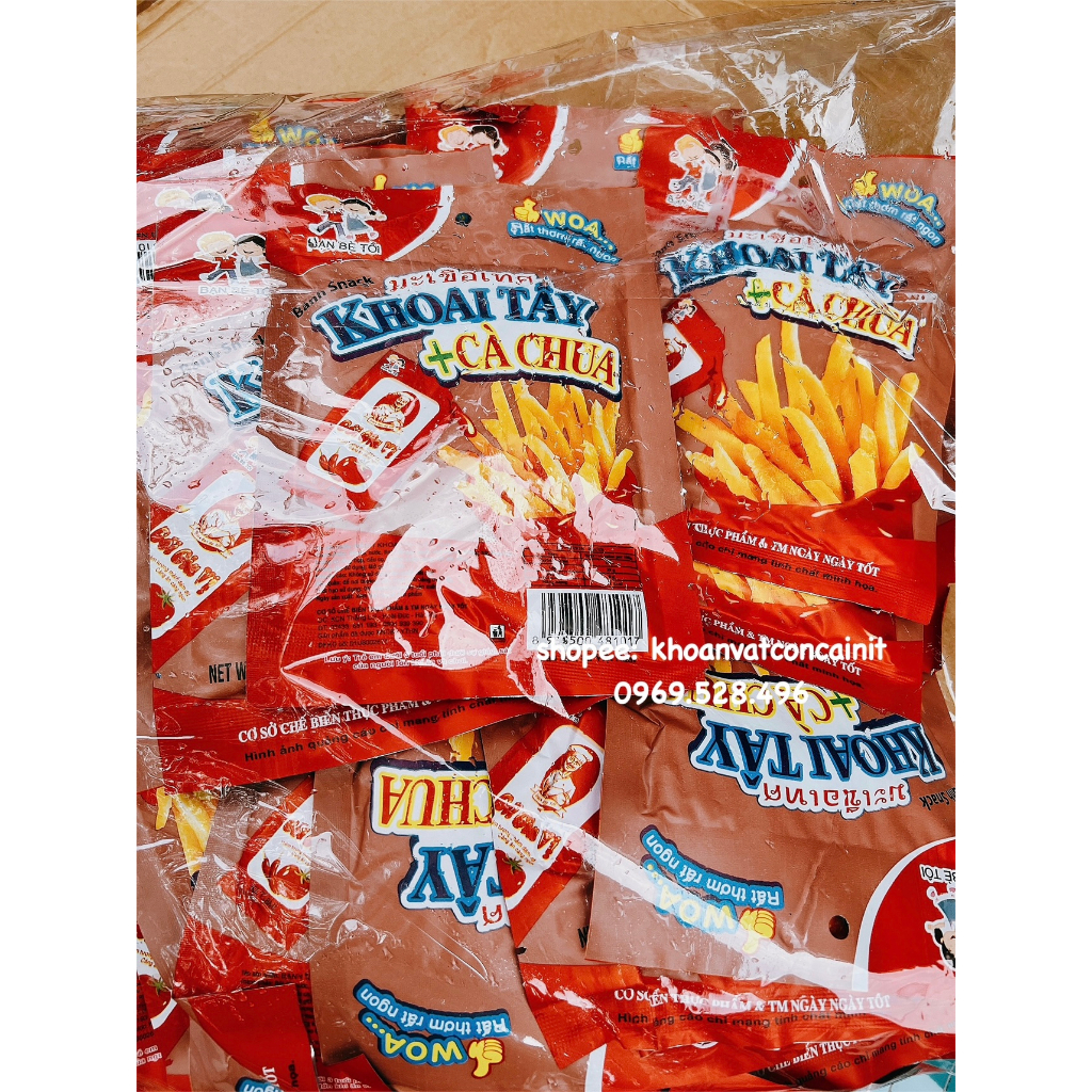 Snack khoai tây cà chua kèm nước chấm gói 30gr
