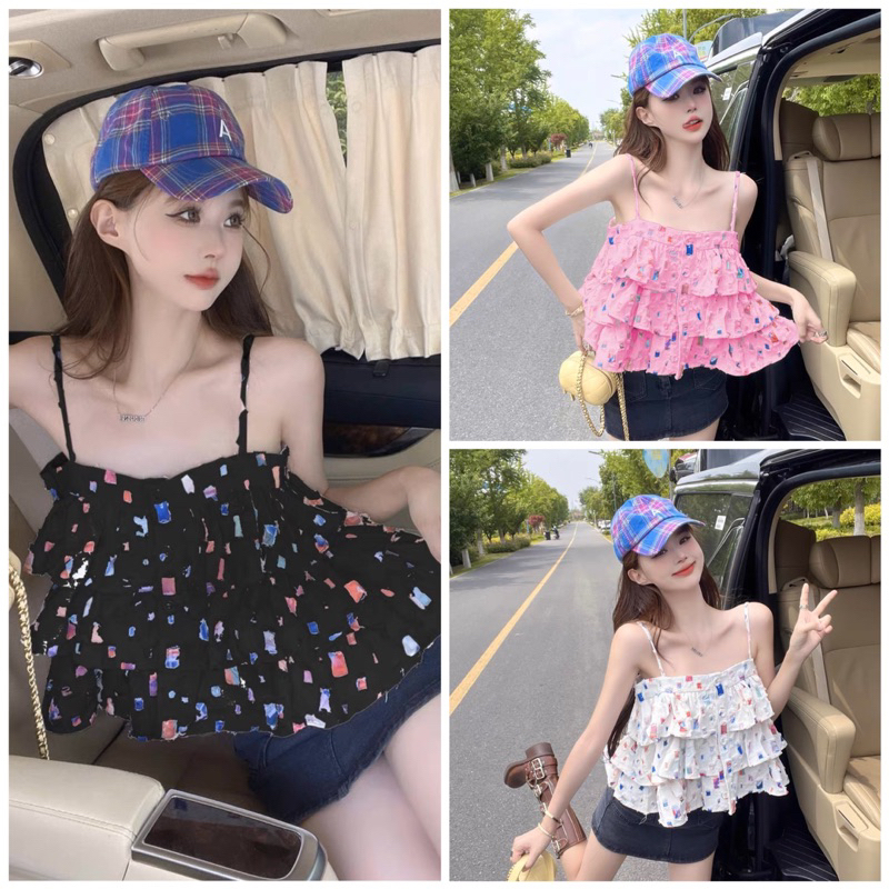 Áo hai dây sắc màu