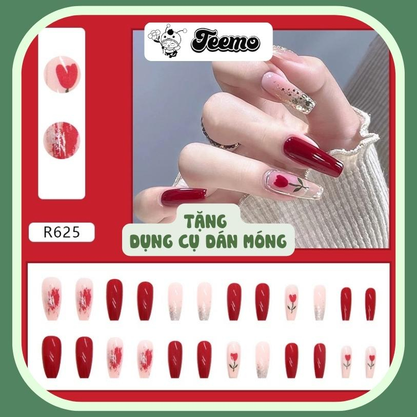 Bộ móng tay giả 24 cái xinh xắn, nail box dài và ngắn thời trang, cá tính