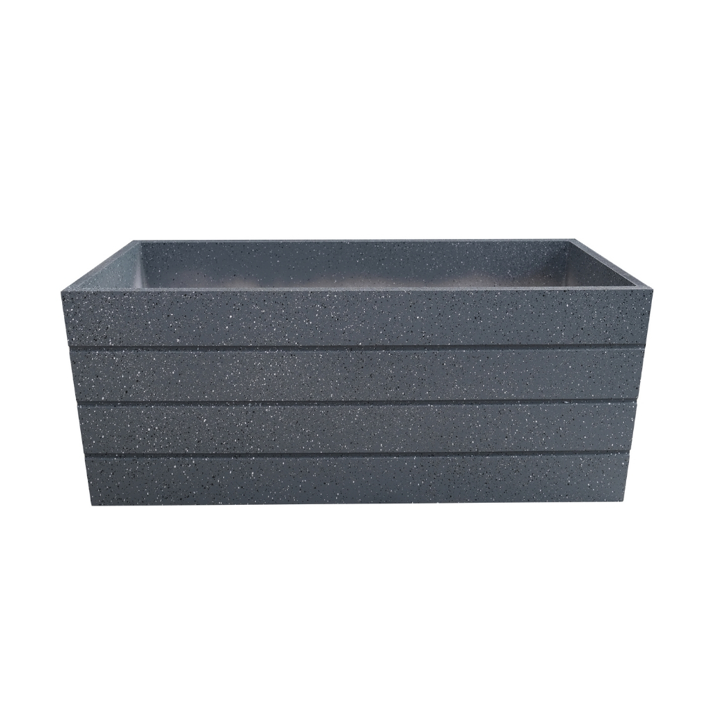 Chậu composite nuôi cá chữ nhật 50*20*25,( màu giả đá) Home Việt