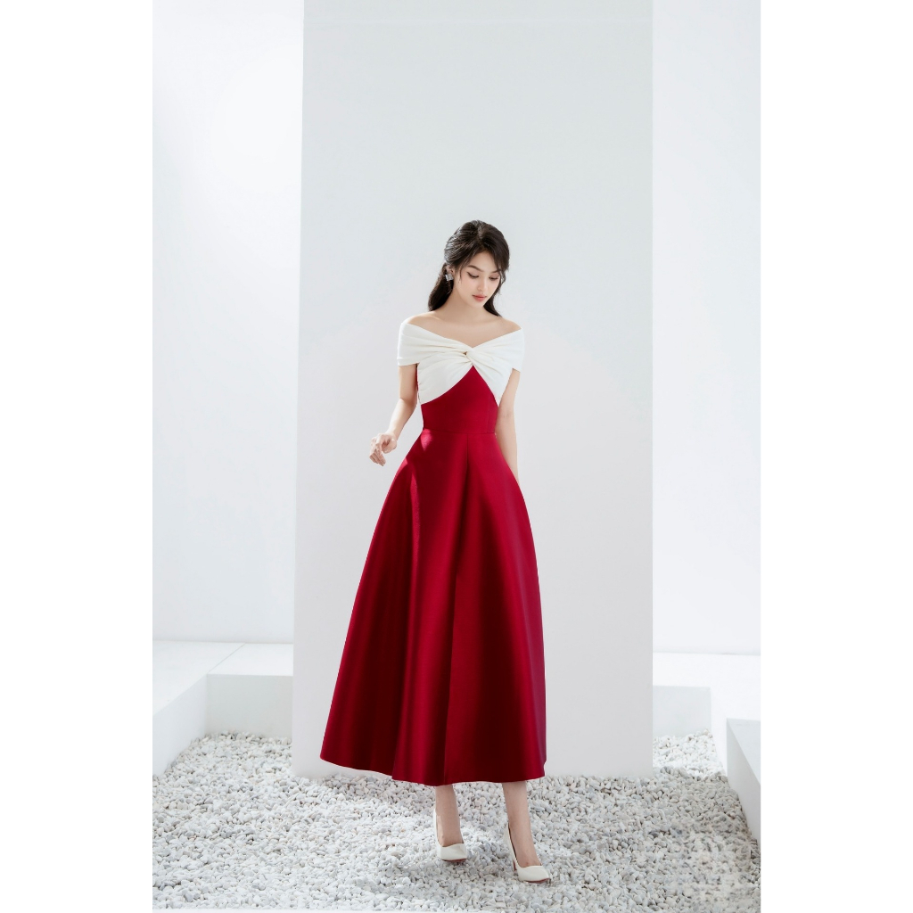 Đầm xoè dự tiệc thiết kế trễ vai cao cấp sang trọng - CAT BOUTIQUE - DX200