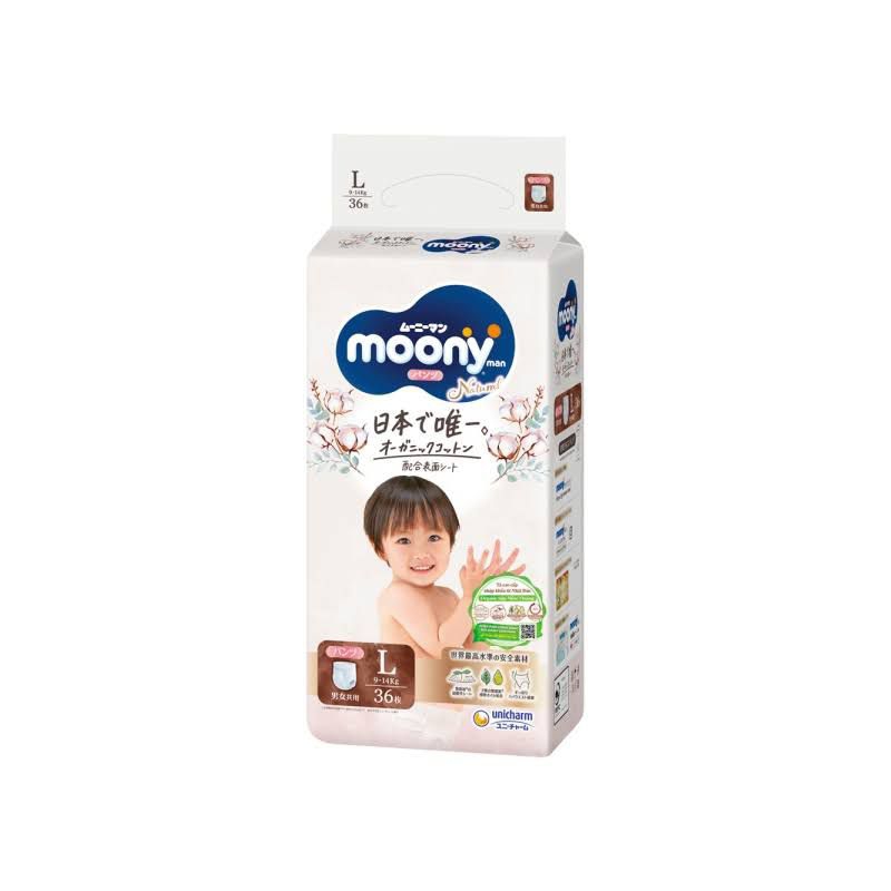 MOONY NATURAL TÃ QUẦN L36 ( 9 - 14kg)