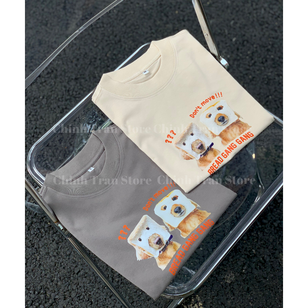 Áo thun Baby Tee chất cotton 100 % hình cún Bread Gang Gang