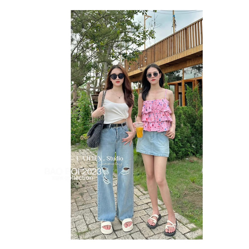 Áo hai dây sắc màu