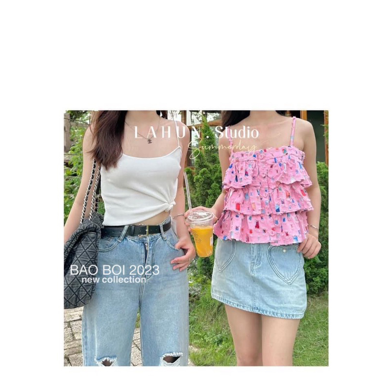 Áo hai dây sắc màu