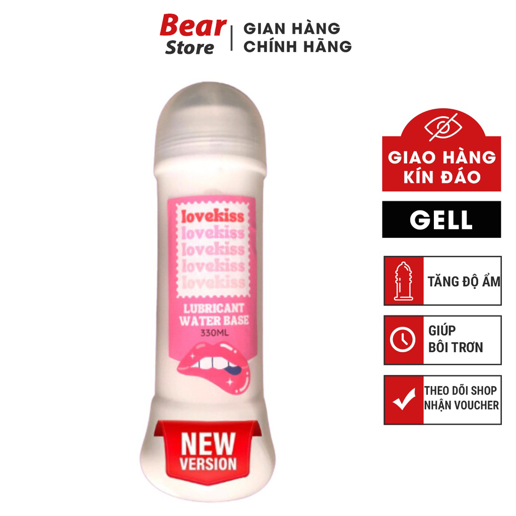 Gel tinh trùng LOVE KISS 330ml bôi trơn quan hệ siêu trơn mượt tăng khoái cảm kéo dài thời gian quan hệ