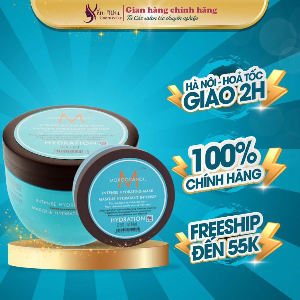 Kem ủ tóc Moroccanoil chính hãng dầu hấp tóc phục hồi hư tổn moroccanoil treatment  Hydrating Mask 250ml DT02.250ml