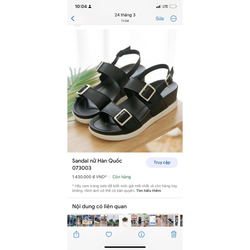 Sandal nữ xuất Hàn