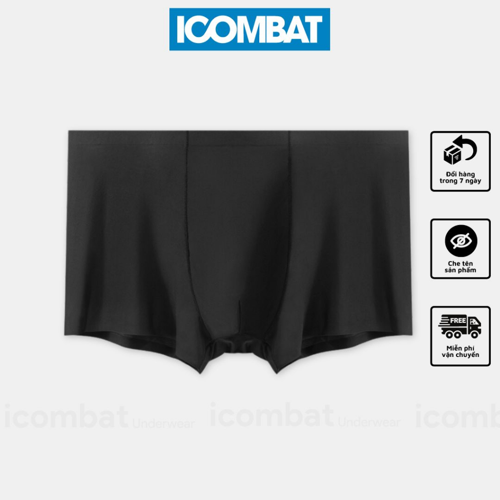 Quần lót boxer nam chất liệu lụa sữa iCombat SilkTek™ Sịp đùi lụa lạnh không đường may