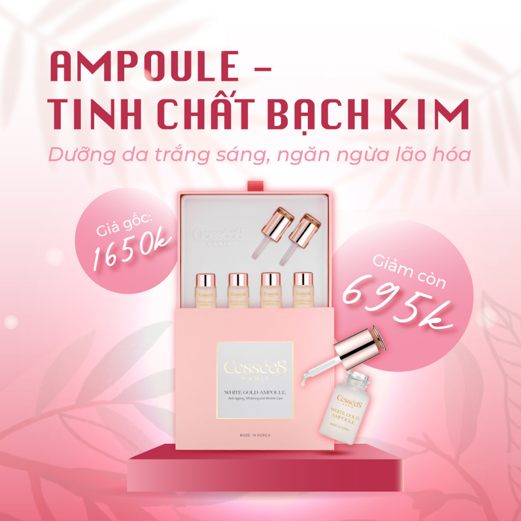 Tinh Chất Trắng Da Bạch Kim Cessées