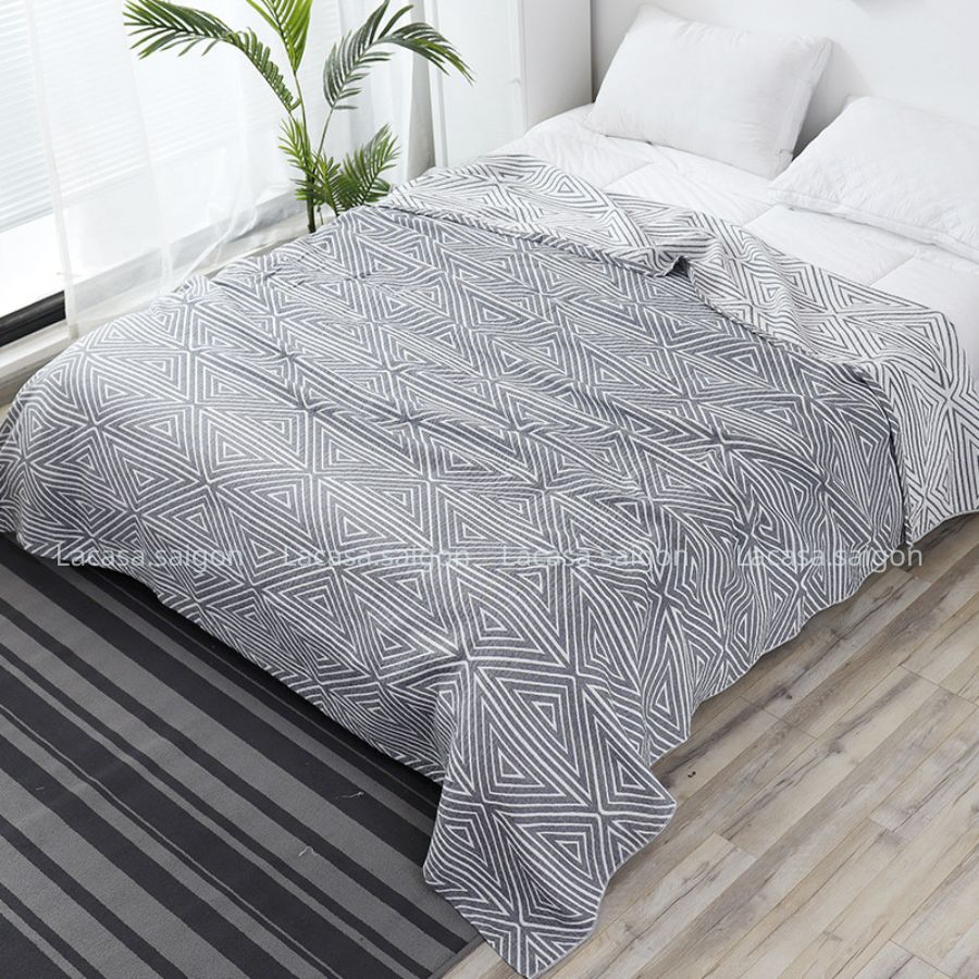 Chăn mền mùa hè vải xô sợi cotton 3 lớp gọn nhẹ cho dân văn phòng/ Bamboo Gauze Bedding Blanket Office Sleeping