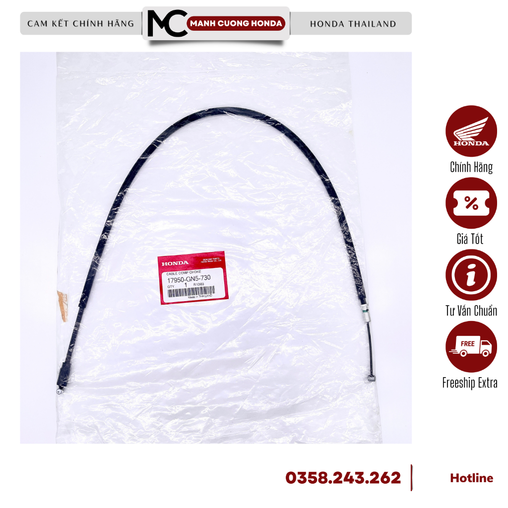 Dây le Wave Thái 100-110 đời 1999 (HONDA THAILAND chính hãng) (17950-GN5-730)
