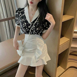 Set áo váy hoa cúc dễ mix match