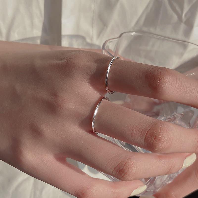 Nhẫn chỉ trơn ⚡️ Siêu Hot⚡️ Bạc Ta, nhẫn nữ cá tính