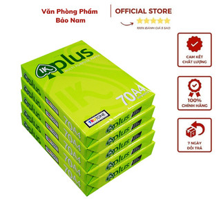 Giấy in ik plus a4 - đl 70gsm 500 tờ/ 1 tập, định lượng giấy 70 gms trắng mịn.