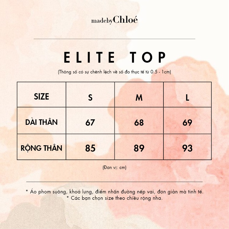 MadebyChloé - Áo nếp vai ELITE TOP  - Thiết kế cao cấp