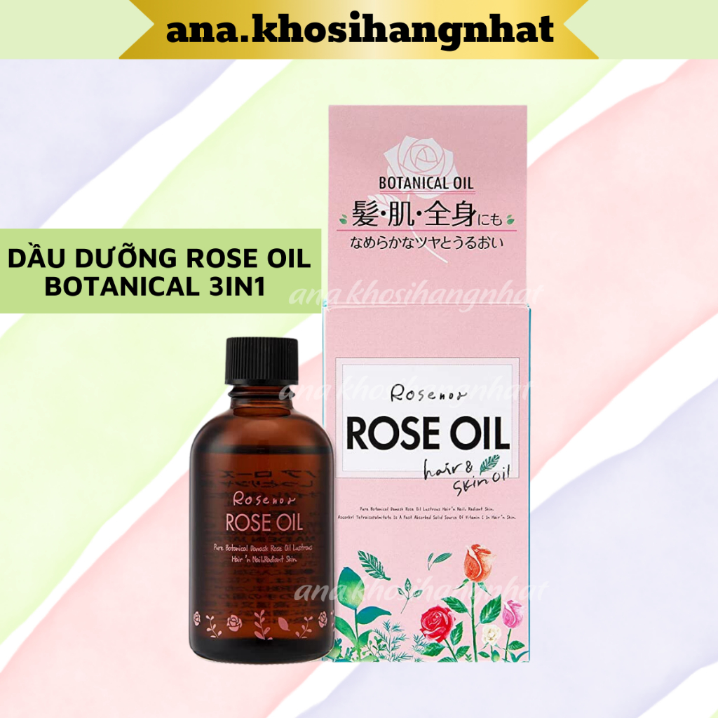 Botanical Rose Oil Nhật Bản dầu dưỡng cho tóc và body