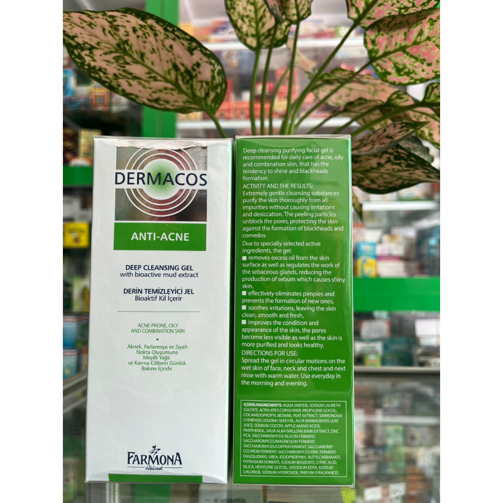 Sữa rửa mặt Dermacos Anti-Acne Deep Cleansing Gel 150ml làm sạch sâu cho da dầu - NT Bình An