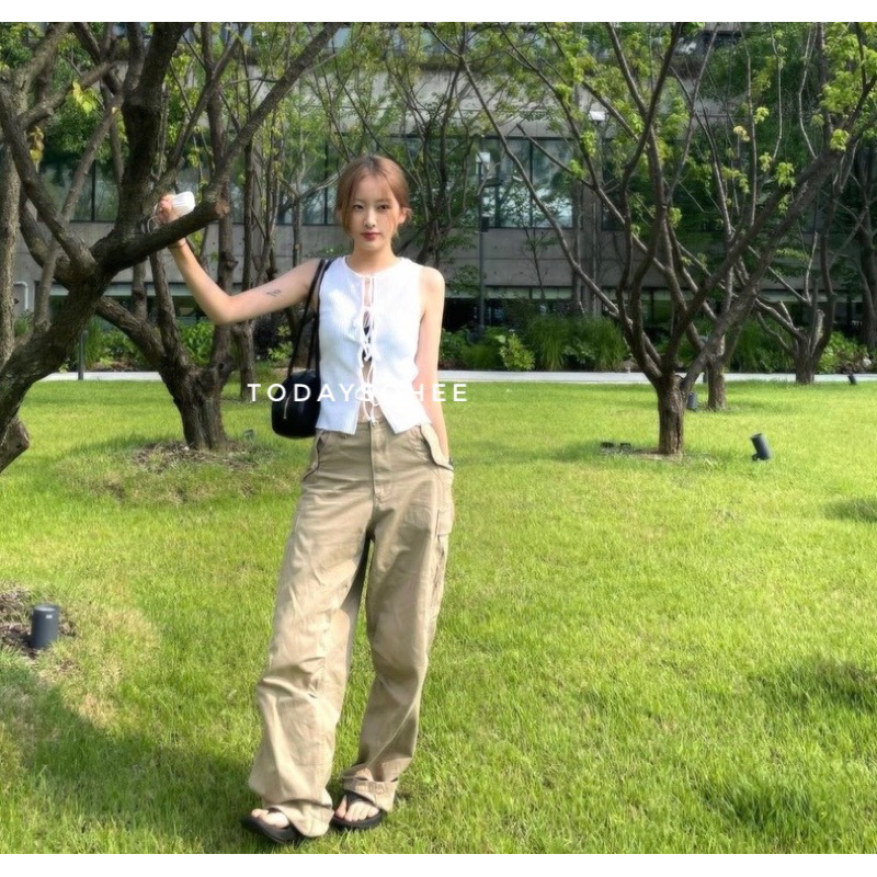 Áo sát nách thắt nơ