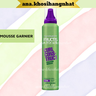 Mousse Garnier tạo kiểu và giữ nếp tóc 192g Mousse Curl Construct