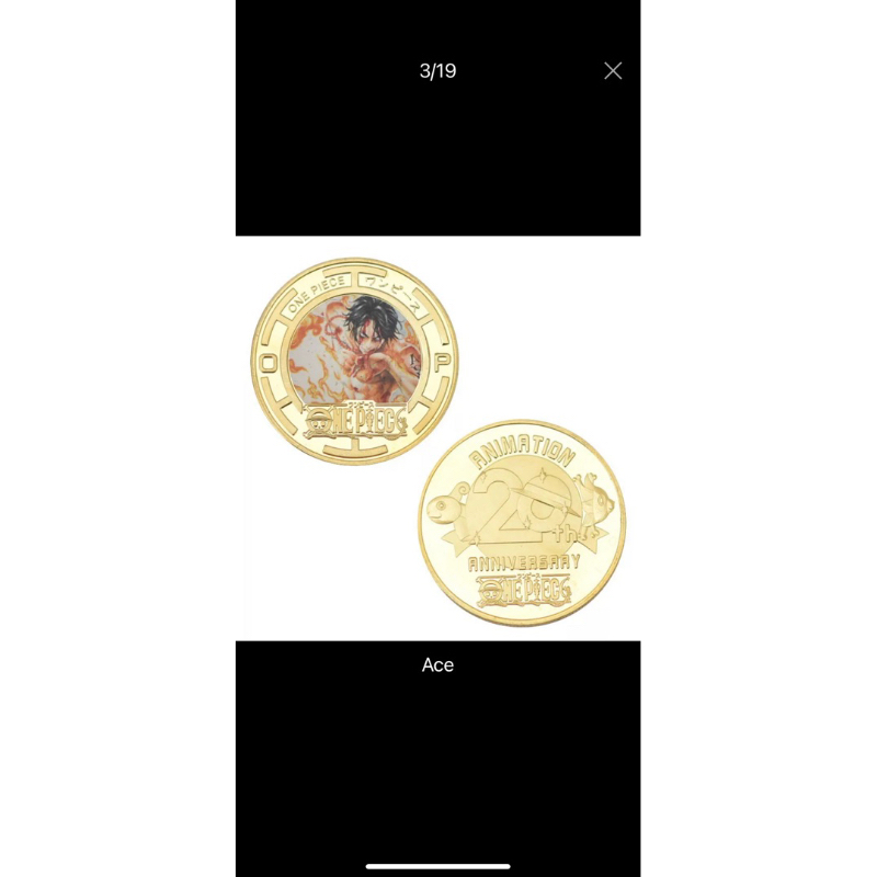 Đồng xu One Piece kỷ niệm 20 năm in hình nhân vật Hải Tặc, Anime