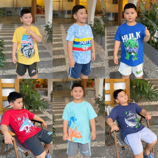 Bộ bé trai size đại xuất dư ngắn tay chất cotton siêu đẹp Dragon Kids
