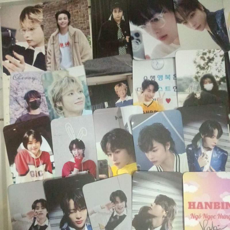 Set 10 card giấy bo góc ảnh thành viên TEMPEST - Hanbin selfie D