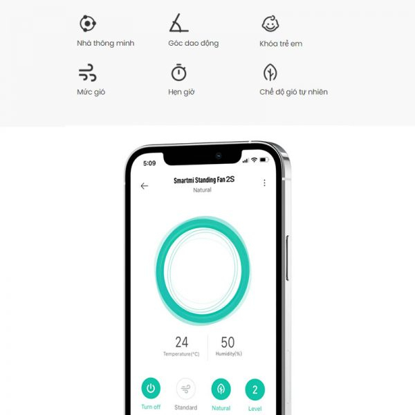 Quạt Tích Điện Thông Minh Xiaomi Mi Smart Fan 2s