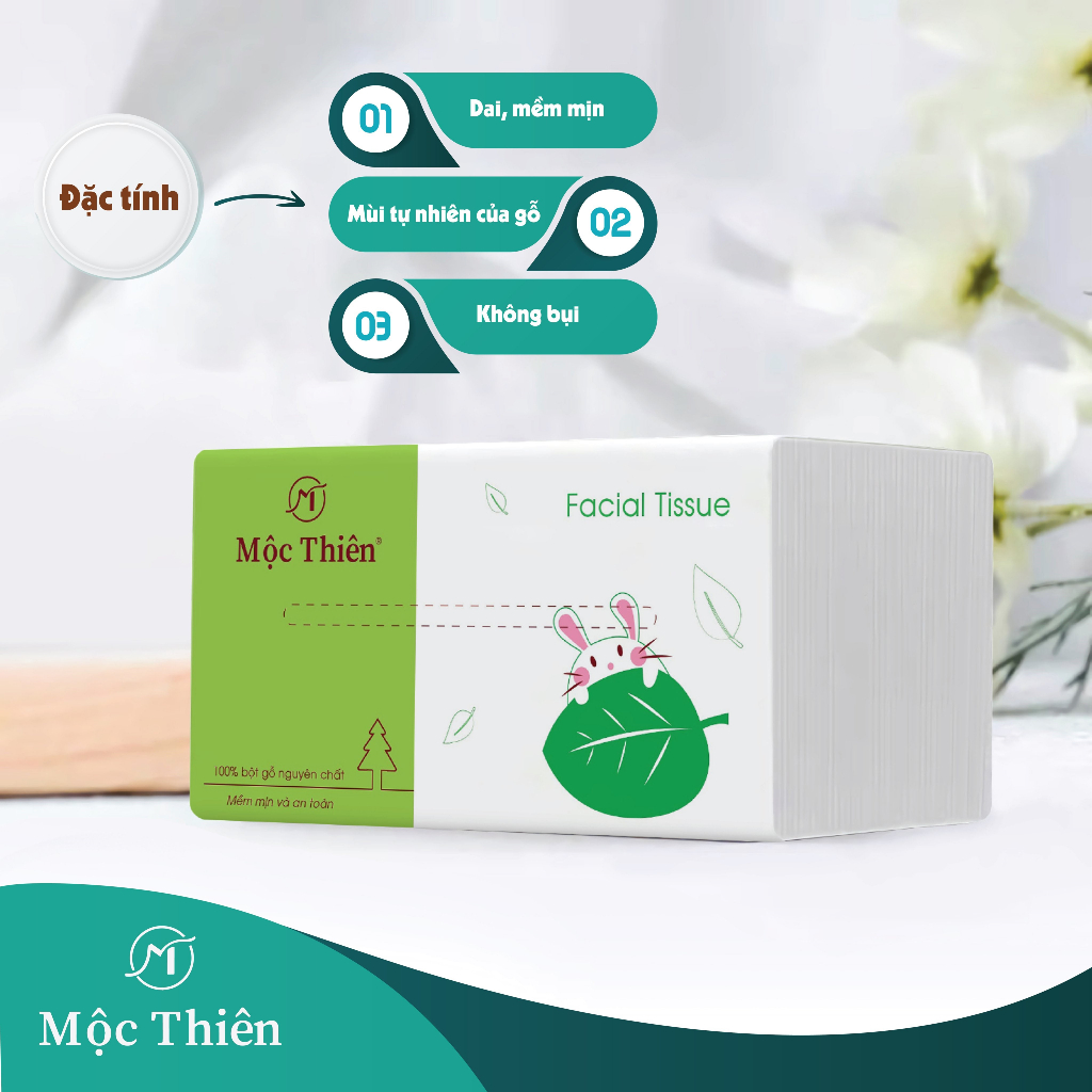 Combo 3 gói Lớn 420 tờ giấy ăn khăn giấy rút Mộc Thiên cao cấp mềm mịn an