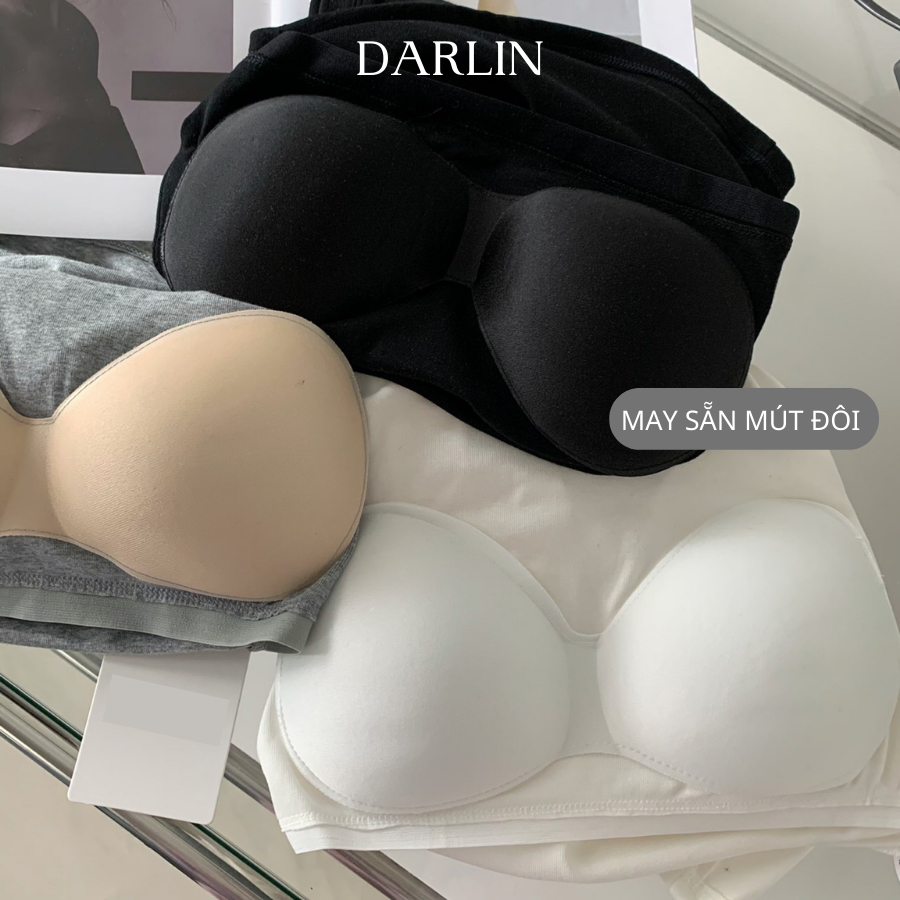 Áo Thun Cổ Lọ Sát Nách Không Tay Có Mút Darlin Bratop Dáng Dài Mặc Blazer Vest A32