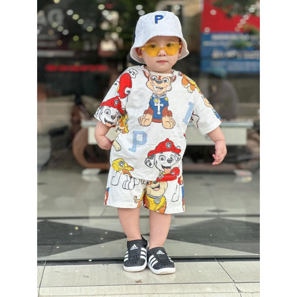 Bộ HM họa tiết hoạt hình đáng yêu chất thun cotton 100% mới nhất cho bé trai và bé gái  SHOP BÔM BÔM KIDS
