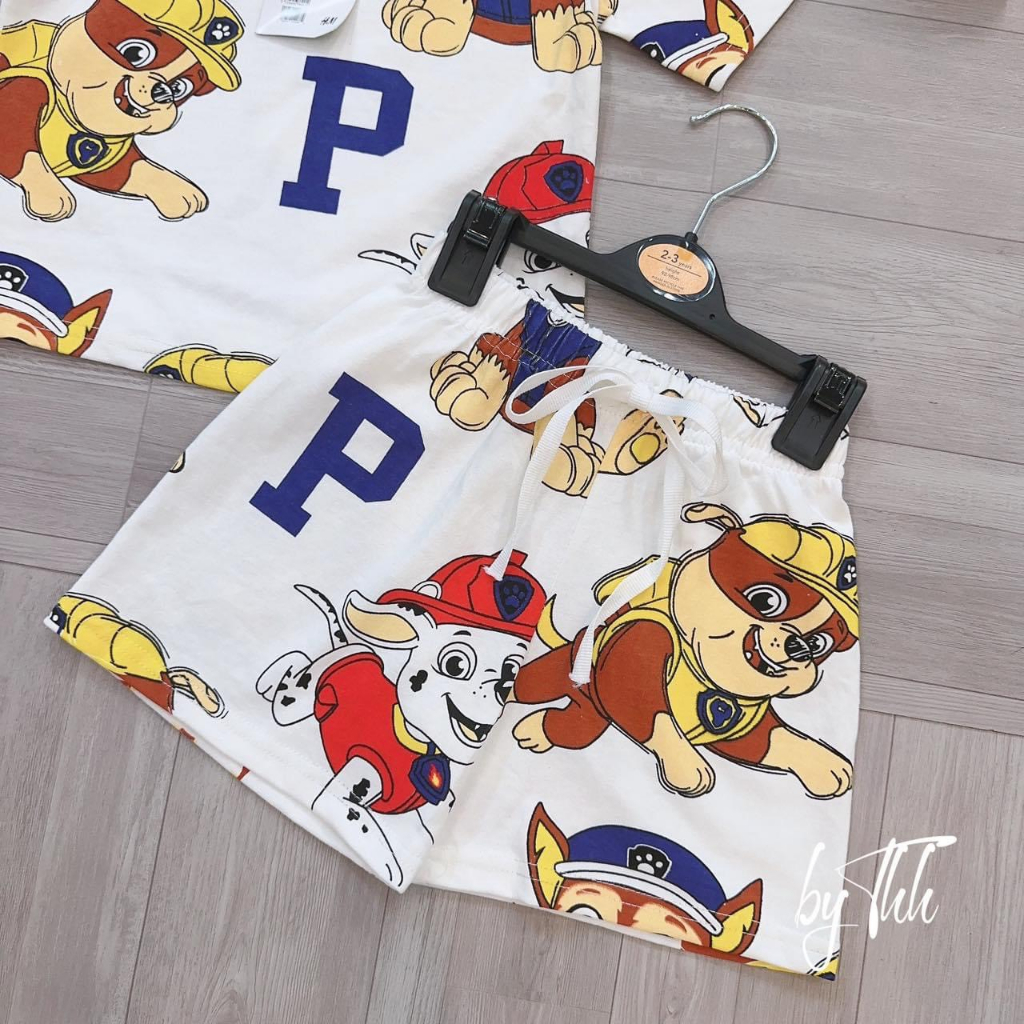 Bộ HM họa tiết hoạt hình đáng yêu chất thun cotton 100% mới nhất cho bé trai và bé gái  SHOP BÔM BÔM KIDS