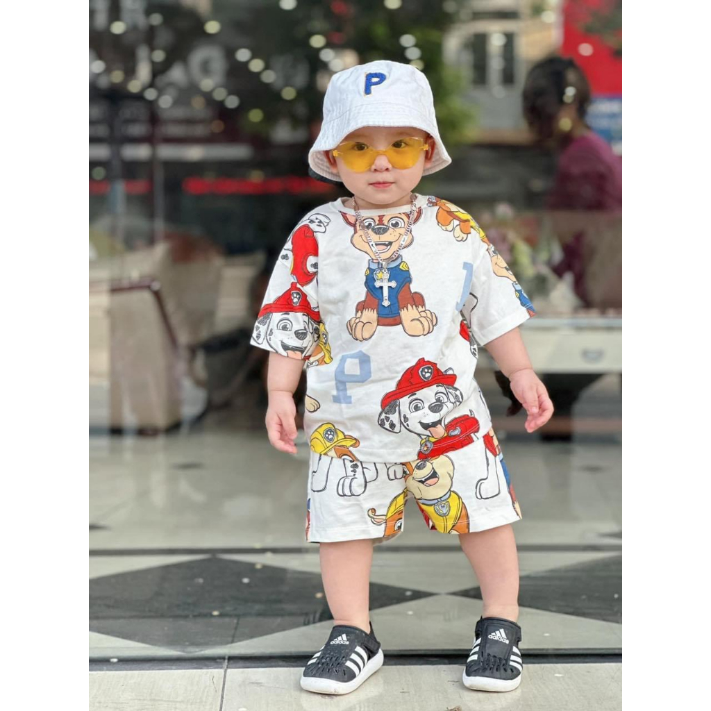 Bộ HM họa tiết hoạt hình đáng yêu chất thun cotton 100% mới nhất cho bé trai và bé gái  SHOP BÔM BÔM KIDS