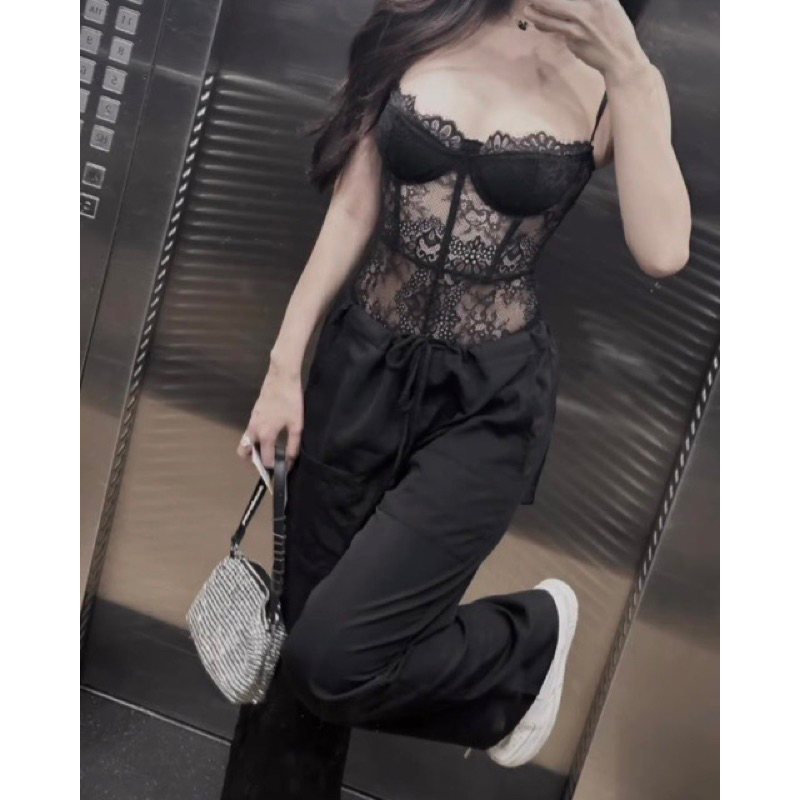 Bodysuit đen, bodysuit ren cup ngang có gọng sexy nhiều màu sắc (mút mỏng lắp rời) | BigBuy360 - bigbuy360.vn