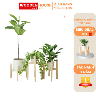 Đôn gỗ đựng cây wooden house, kệ gỗ để chậu hoa bằng gỗ thông cao cấp