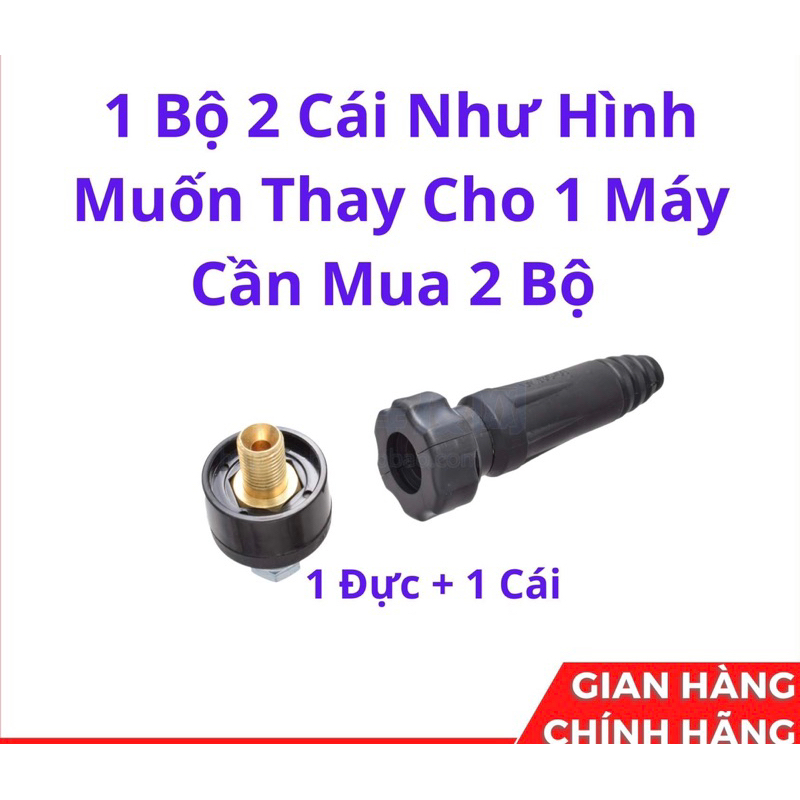 Bộ giắc máy hàn có ren xoáy 10-25 và 35-50 - Bộ đầu cốt máy hàn vặn ren