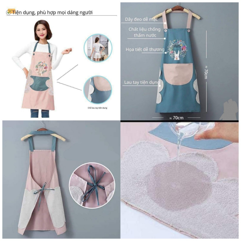 TẠP DỀ HOA THỎ CAO CẤP 70x70cm