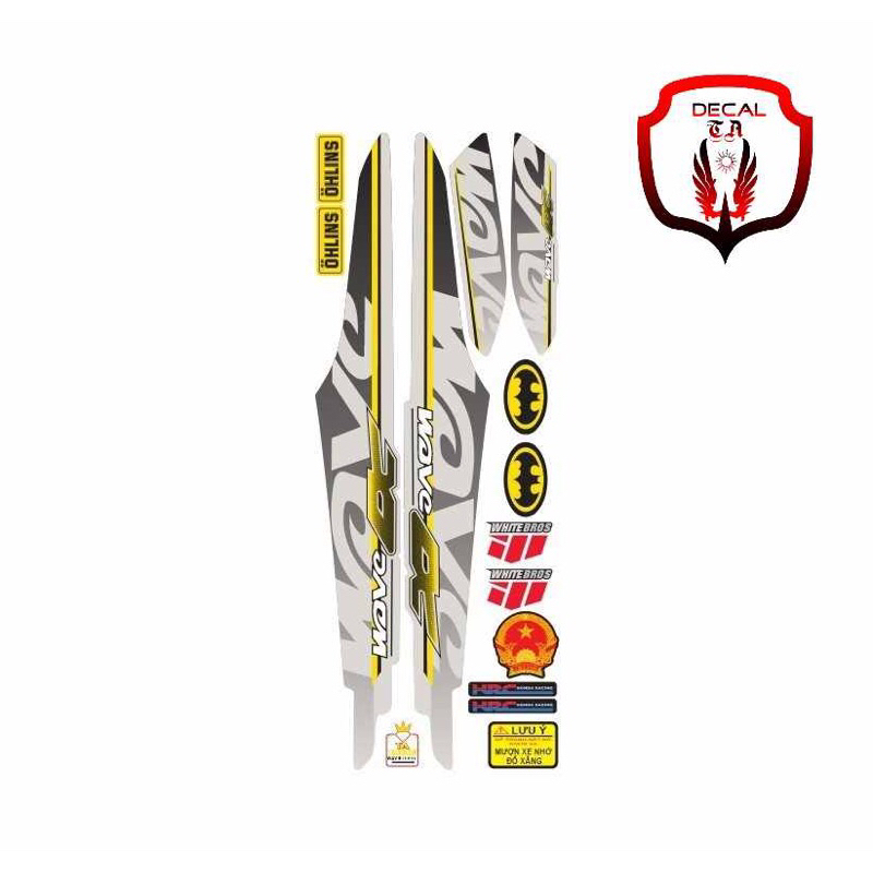 Tem xe WAVE 50cc-100cctem mẫu chữ to tem 3 lớp chống phai màu