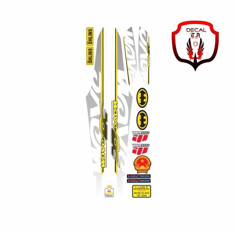 Tem xe WAVE 50cc-100cctem mẫu chữ to tem 3 lớp chống phai màu