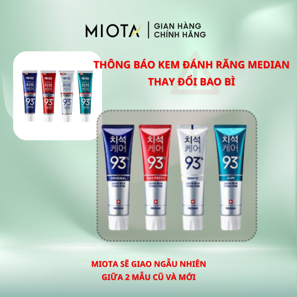 Kem đánh răng MEDIAN Dental IQ 93% Hàn Quốc 120g