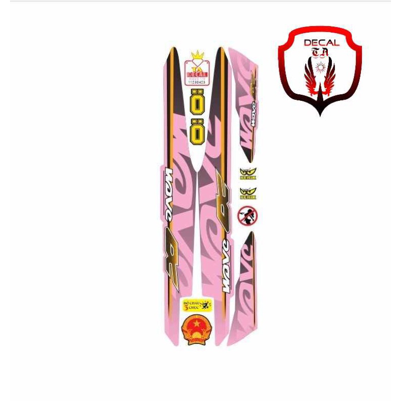 Tem xe WAVE 110mẫu tem chữ to tem chống phai màu